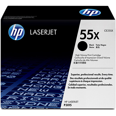 HP CE255X 55X Black Print Cartridge (12,500 pages)